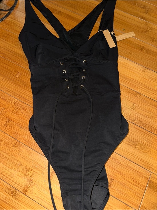 Shapellx Other - Shapellx  size L Black Lace-Up One-Piece Swimsuit
